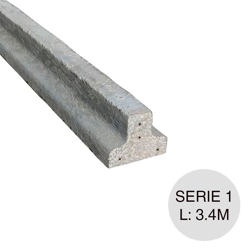 Vigueta pretensada T50 Serie 1 hormigon 3.4m